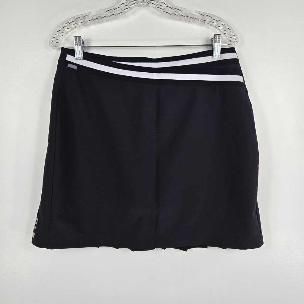 N'vo By Lanctot Womens 6 Black Mini Skort Pleated Back Tennis Golf Pickleball